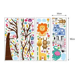 Walplus Nursery Room Wall Stickers Art Murals Decals - Happy London Zoo Kids Sticker PVC Multi