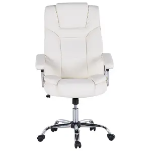 Executive Chair Faux Leather Cream ADVANCE