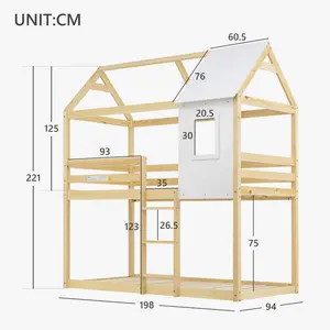 Gaskill Single (3') Standard Bunk Bed  Natural