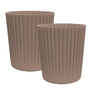 simpa 2PC XL Mushroom Wave Plastic Planters.