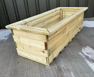 Simply Wood Signature Tanalised Wooden Trough Garden Planter - Extra Large Plus