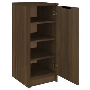 Berkfield Shoe Cabinet Brown Oak 30x35x70 cm Engineered Wood