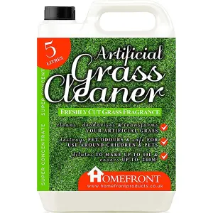 Homefront Artificial Grass Cleaner - Cleans and Sanitises Artificial Grass to Remove Germs, Stains, Odours, & Urine. Cut Grass 5L