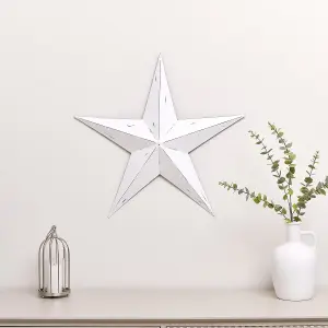 Melody Maison Large Rustic White Metal Wall Star