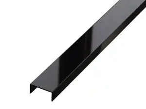 ILCOM decorative profile U 40mm x 2700mm x 0.6mm Black Polished Stainless Steel