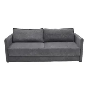 3 Seater Upholstered Sofa Bed Convertible Sofabed Sleeper Couch Bed, Dark Grey