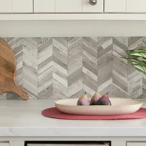 d-c-fix Herringbone Premium Self Adhesive Composite Wall Tile 29.6cm (W) 25.3cm (H) 0.3cm (D)