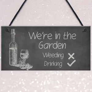 FUNNY Garden Sign Hanging Summerhouse Shed Plaque Welcome Sign Home Decor