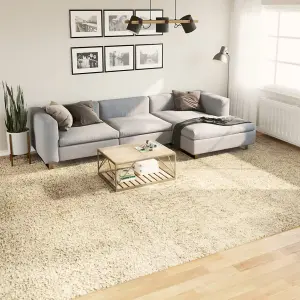 Shaggy Rug PAMPLONA High Pile Modern Gold 300x400 cm