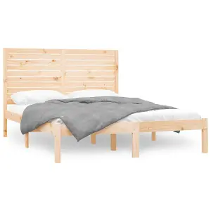 Berkfield Bed Frame Solid Wood 150x200 cm 5FT King Size