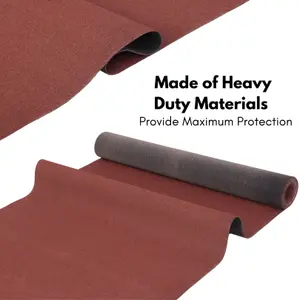 Heavy-Duty Red Mineral Shed Roofing Felt (8m x 1m) - With 13mm Pack of 50 Galvanized Roofing Nails - Standard Grade Roof Felt