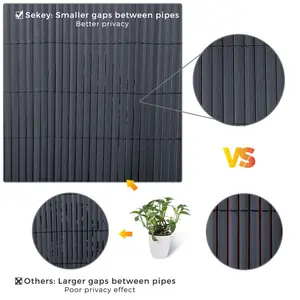 Plastic Garden Fence Asbed Black / 100cm H x 300cm W