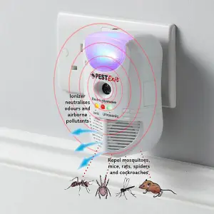 PestExit 4-in-1 Ultrasonic Pest Repeller for Home and Garden