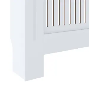 Berkfield MDF Radiator Cover White 205 cm