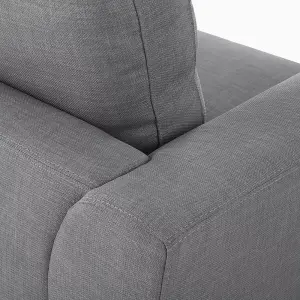 Right-Hand Corner Sofa OSLO Light Grey Fabric Right Hand