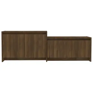 vidaXL TV Cabinet Brown Oak 146.5x35x50 cm Engineered Wood