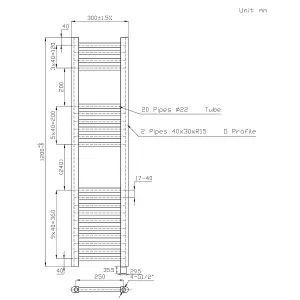 Right Radiators Prefilled Electric Straight Heated Towel Rail Bathroom Ladder Warmer Rads - Chrome 1200x300 mm