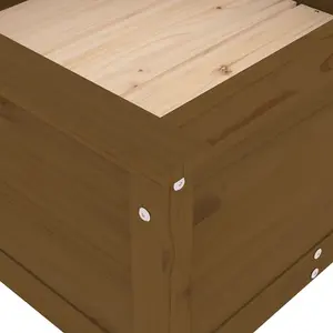 Berkfield Garden Planter Honey Brown 82.5x82.5x39 cm Solid Wood Pine