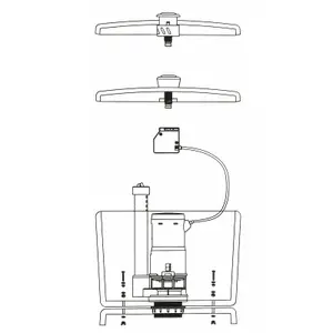 SPARES2GO Adjustable Dual Flush Toilet Valve Concealed Cistern with Push Button (1.5" / 2" Outlet, 300mm Cable)