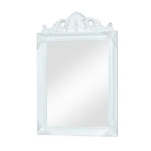 Melody Maison Antique White Wall Mirror 36cm x 55cm