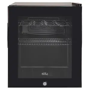 Kuhla KBC1B 46L Lockable Glass Door Wine and Drinks Cooler in Black