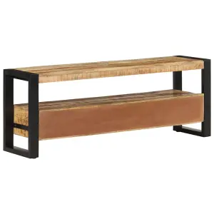 Berkfield TV Cabinet 120x30x45 cm Solid Wood Mango