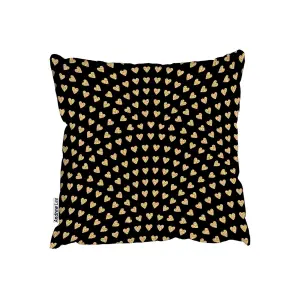 Cushions - Geometric Glitter Love Hearts (Cushion) / 45cm x 45cm