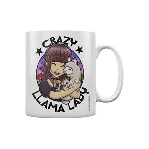 Grindstore Crazy Llama Lady Mug White (One Size)