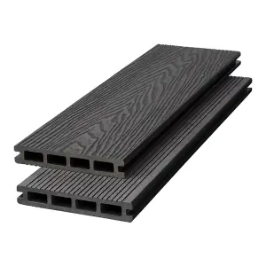 Dark Grey WPC Composite Decking Waterproof Floor Tile Sample