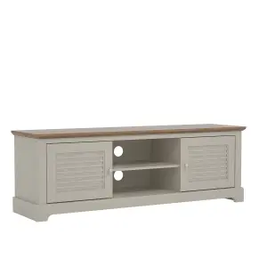 GFW Salcombe 2 Door TV Unit Light Grey