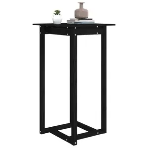 Square 60Cm L x 60Cm W Dining Table Black / H110 x L60 x W60Cm 