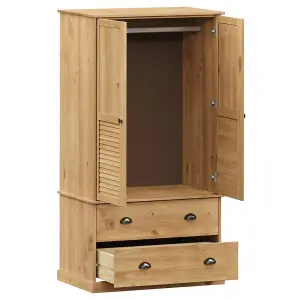 Wardrobe VIGO 90x55x176 cm Solid Wood Pine