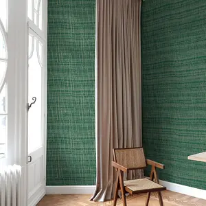 Grandeco Boutique Zebrano Metallic Wave Embossed Texture Wallpaper, Green