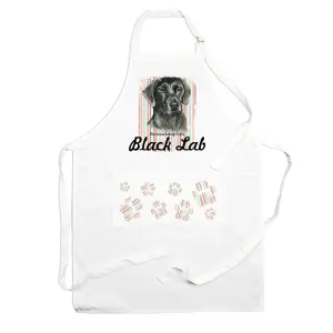 Purely Home Black Labrador Apron - Novelty Kitchen Gift for Dog Lovers