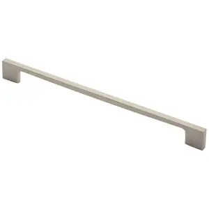 Slim D Shape Pull Handle 290 x 9mm 256mm Fixing Centres Satin Nickel