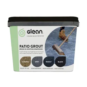 GLEAN Patio Grout - Black - Brush In Jointing Compound - 15kg