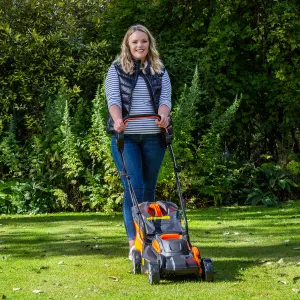 Yard Force 20V 33cm Cordless Lawnmower with 5.0Ah Lithium-Ion Battery & Quick Charger - LM C33B