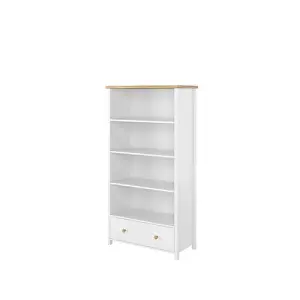 Sandy Bookcase / Coastal Charm Meets Practical Storage