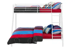 Bunk Bed Metal White, Single/Double