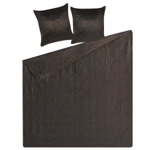 Bedspread with Cushions RAYEN 200 x 220 cm Brown