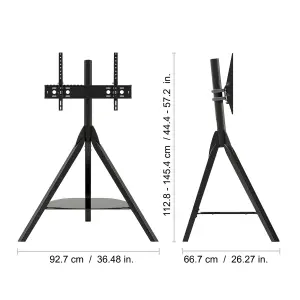 AVF FSL1000HOXBB Hoxton Tripod TV Stand with Bracket for up to 70 inch TVs - Black