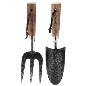 Draper  Carbon Steel Heavy Duty Hand Fork and Trowel Set with Ash Handles (2 Piece) 83776