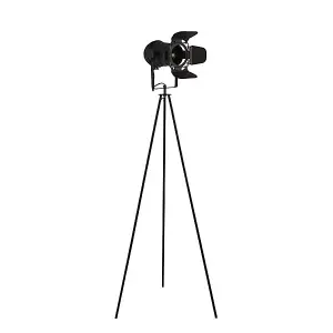 Spectre Black Spotlight Tripod Floor Lamp