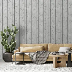 Woodgrain Panel Wallpaper Natural