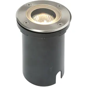 4 PACK Marine Grade IP65 Round Ground Light - 50W GU10 - Stainless Steel