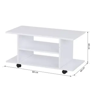 HOMCOM Modern TV Stand Entertainment Centre Storage Console Mobile Cabinet