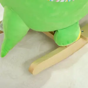 AIYAPLAY Rocking Dinosaur, with Animal Sounds, Green