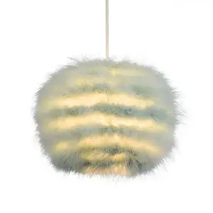 Modern and Distinctive Small Real Duck Egg Feather Decorated Pendant Light Shade