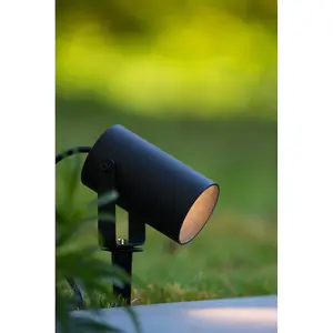 Lucide Taylor Modern Spike Garden Spotlight Outdoor 10cm - 1xGU10 - IP65 - Black