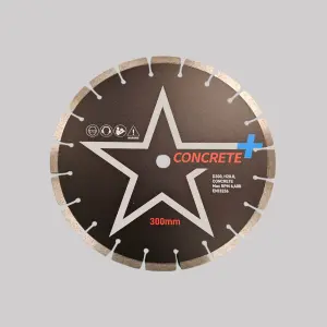 300mm HDP Star Concrete+ Diamond Blade 20mm Bore